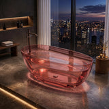 Noto Transparent Oval Shape Freestanding Bathtub NO Overflow 1500/1700mm - Custom Colours