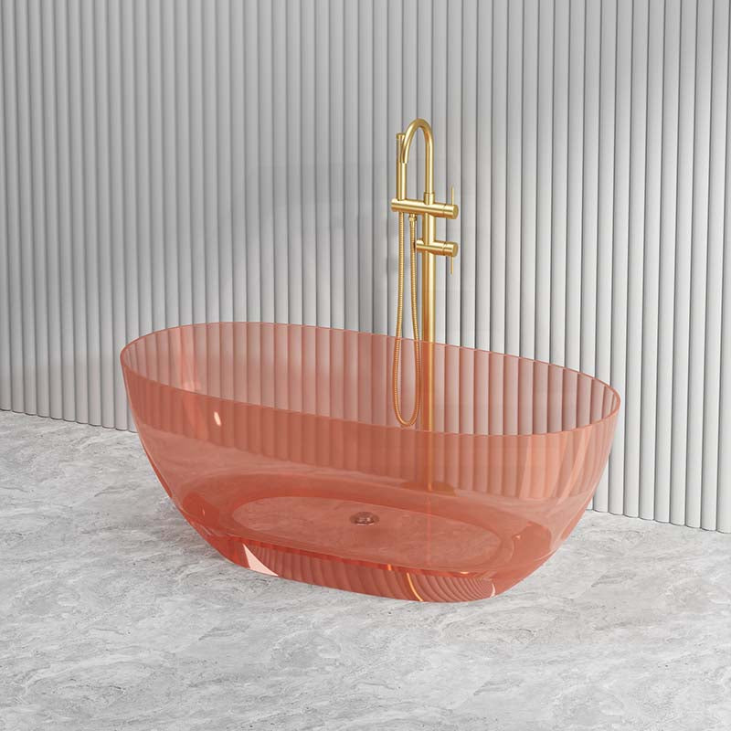 Noto Transparent Oval Shape Freestanding Bathtub NO Overflow 1500/1700mm - Custom Colours