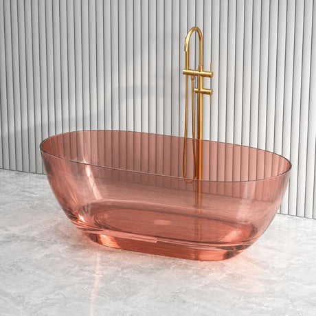 Noto Transparent Oval Shape Freestanding Bathtub NO Overflow 1500/1700mm - Custom Colours