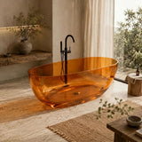 Noto Transparent Oval Shape Freestanding Bathtub NO Overflow 1500/1700mm - Custom Colours