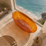 Noto Transparent Oval Shape Freestanding Bathtub NO Overflow 1500/1700mm - Custom Colours