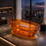 Noto Transparent Oval Shape Freestanding Bathtub NO Overflow 1500/1700mm - Custom Colours