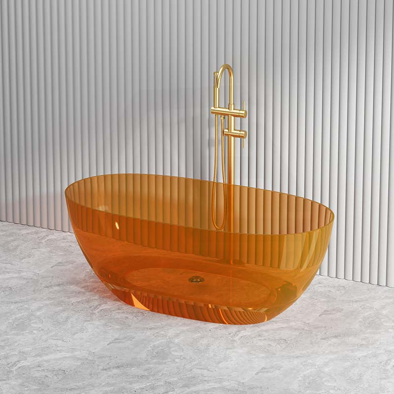 Noto Transparent Oval Shape Freestanding Bathtub NO Overflow 1500/1700mm - Custom Colours