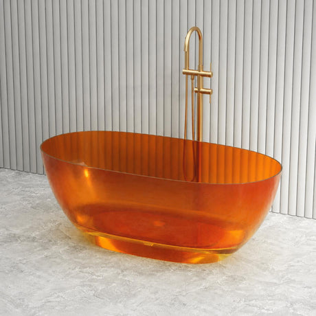 Noto Transparent Oval Shape Freestanding Bathtub NO Overflow 1500/1700mm - Custom Colours