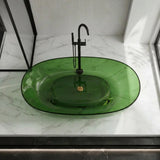 Noto Transparent Oval Shape Freestanding Bathtub NO Overflow 1500/1700mm - Custom Colours
