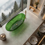 Noto Transparent Oval Shape Freestanding Bathtub NO Overflow 1500/1700mm - Custom Colours