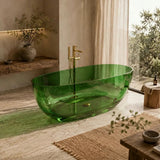Noto Transparent Oval Shape Freestanding Bathtub NO Overflow 1500/1700mm - Custom Colours