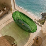 Noto Transparent Oval Shape Freestanding Bathtub NO Overflow 1500/1700mm - Custom Colours