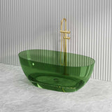 Noto Transparent Oval Shape Freestanding Bathtub NO Overflow 1500/1700mm - Custom Colours