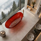 Noto Transparent Oval Shape Freestanding Bathtub NO Overflow 1500/1700mm - Custom Colours
