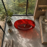 Noto Transparent Oval Shape Freestanding Bathtub NO Overflow 1500/1700mm - Custom Colours