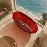 Noto Transparent Oval Shape Freestanding Bathtub NO Overflow 1500/1700mm - Custom Colours