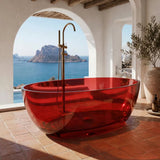 Noto Transparent Oval Shape Freestanding Bathtub NO Overflow 1500/1700mm - Custom Colours