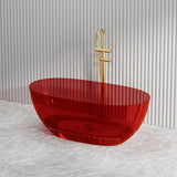 Noto Transparent Oval Shape Freestanding Bathtub NO Overflow 1500/1700mm - Custom Colours
