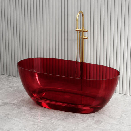 Noto Transparent Oval Shape Freestanding Bathtub NO Overflow 1500/1700mm - Custom Colours