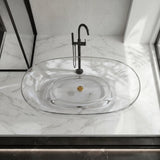 Noto Transparent Oval Shape Freestanding Bathtub NO Overflow 1500/1700mm - Custom Colours
