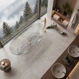 Noto Transparent Oval Shape Freestanding Bathtub NO Overflow 1500/1700mm - Custom Colours