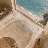 Noto Transparent Oval Shape Freestanding Bathtub NO Overflow 1500/1700mm - Custom Colours