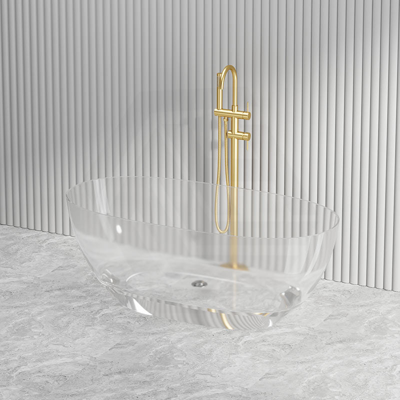 Noto Transparent Oval Shape Freestanding Bathtub NO Overflow 1500/1700mm - Custom Colours