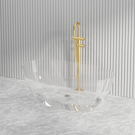Noto Transparent Oval Shape Freestanding Bathtub NO Overflow 1500/1700mm - Custom Colours