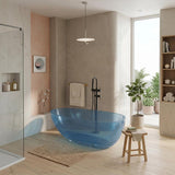 Petii Transparent Egg Shape Freestanding Bathtub NO Overflow 1500x760x540/1700x850x550mm - Custom Colours