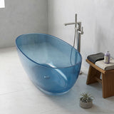 Petii Transparent Egg Shape Freestanding Bathtub NO Overflow 1500x760x540/1700x850x550mm - Custom Colours