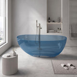 Petii Transparent Egg Shape Freestanding Bathtub NO Overflow 1500x760x540/1700x850x550mm - Custom Colours