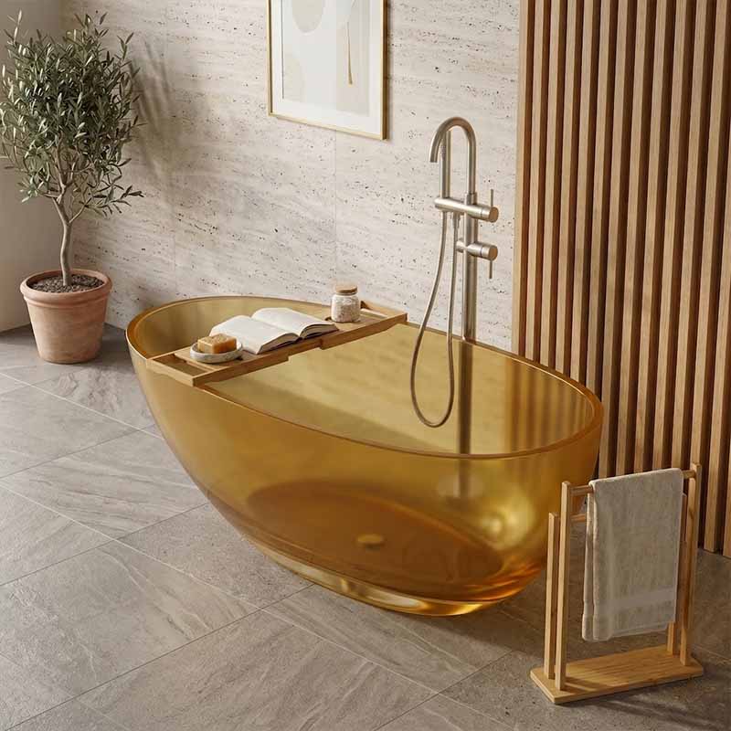 Petii Transparent Egg Shape Freestanding Bathtub NO Overflow 1500x760x540/1700x850x550mm - Custom Colours