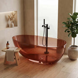 Petii Transparent Egg Shape Freestanding Bathtub NO Overflow 1500x760x540/1700x850x550mm - Custom Colours