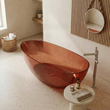 Petii Transparent Egg Shape Freestanding Bathtub NO Overflow 1500x760x540/1700x850x550mm - Custom Colours