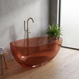 Petii Transparent Egg Shape Freestanding Bathtub NO Overflow 1500x760x540/1700x850x550mm - Custom Colours