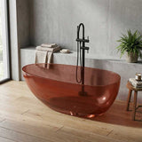 Petii Transparent Egg Shape Freestanding Bathtub NO Overflow 1500x760x540/1700x850x550mm - Custom Colours