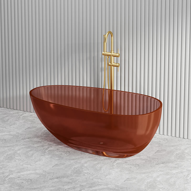 Petii Transparent Egg Shape Freestanding Bathtub NO Overflow 1500x760x540/1700x850x550mm - Custom Colours