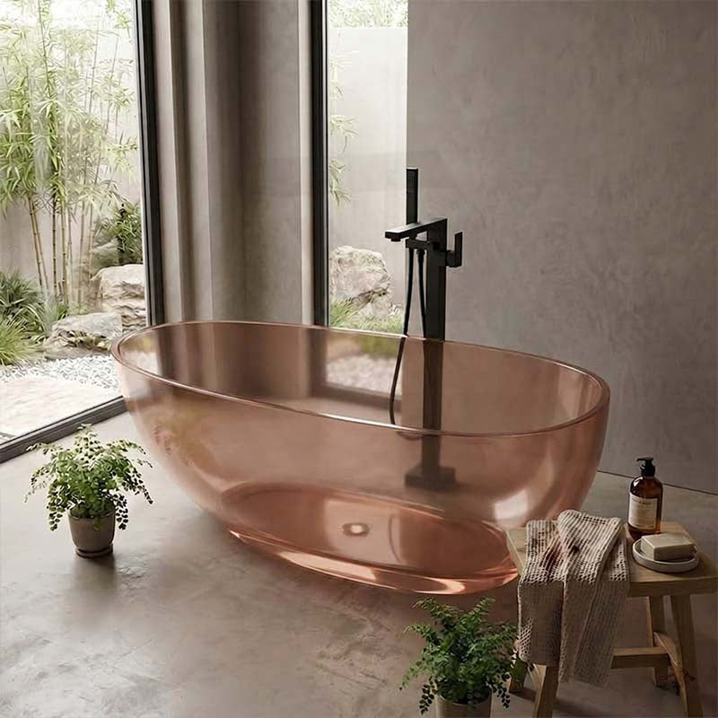 Petii Transparent Egg Shape Freestanding Bathtub NO Overflow 1500x760x540/1700x850x550mm - Custom Colours