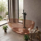 Petii Transparent Egg Shape Freestanding Bathtub NO Overflow 1500x760x540/1700x850x550mm - Custom Colours