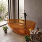 Petii Transparent Egg Shape Freestanding Bathtub NO Overflow 1500x760x540/1700x850x550mm - Custom Colours