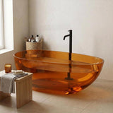 Petii Transparent Egg Shape Freestanding Bathtub NO Overflow 1500x760x540/1700x850x550mm - Custom Colours