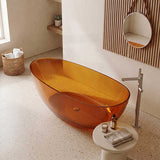 Petii Transparent Egg Shape Freestanding Bathtub NO Overflow 1500x760x540/1700x850x550mm - Custom Colours