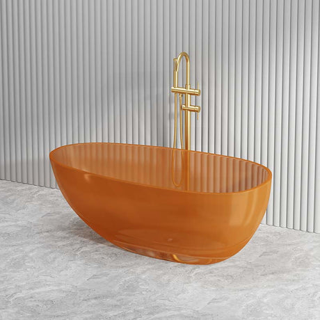 Petii Transparent Egg Shape Freestanding Bathtub NO Overflow 1500x760x540/1700x850x550mm - Custom Colours
