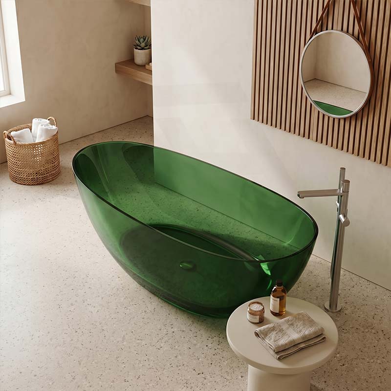 Petii Transparent Egg Shape Freestanding Bathtub NO Overflow 1500x760x540/1700x850x550mm - Custom Colours