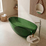 Petii Transparent Egg Shape Freestanding Bathtub NO Overflow 1500x760x540/1700x850x550mm - Custom Colours