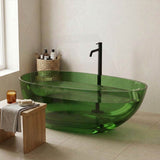 Petii Transparent Egg Shape Freestanding Bathtub NO Overflow 1500x760x540/1700x850x550mm - Custom Colours