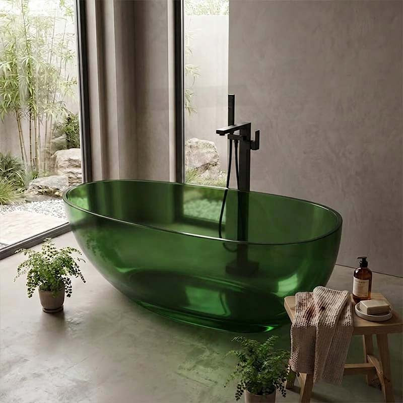 Petii Transparent Egg Shape Freestanding Bathtub NO Overflow 1500x760x540/1700x850x550mm - Custom Colours