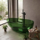 Petii Transparent Egg Shape Freestanding Bathtub NO Overflow 1500x760x540/1700x850x550mm - Custom Colours