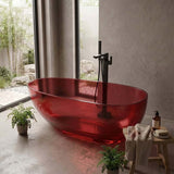 Petii Transparent Egg Shape Freestanding Bathtub NO Overflow 1500x760x540/1700x850x550mm - Custom Colours