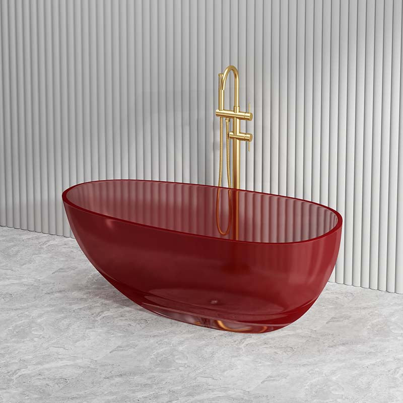 Petii Transparent Egg Shape Freestanding Bathtub NO Overflow 1500x760x540/1700x850x550mm - Custom Colours