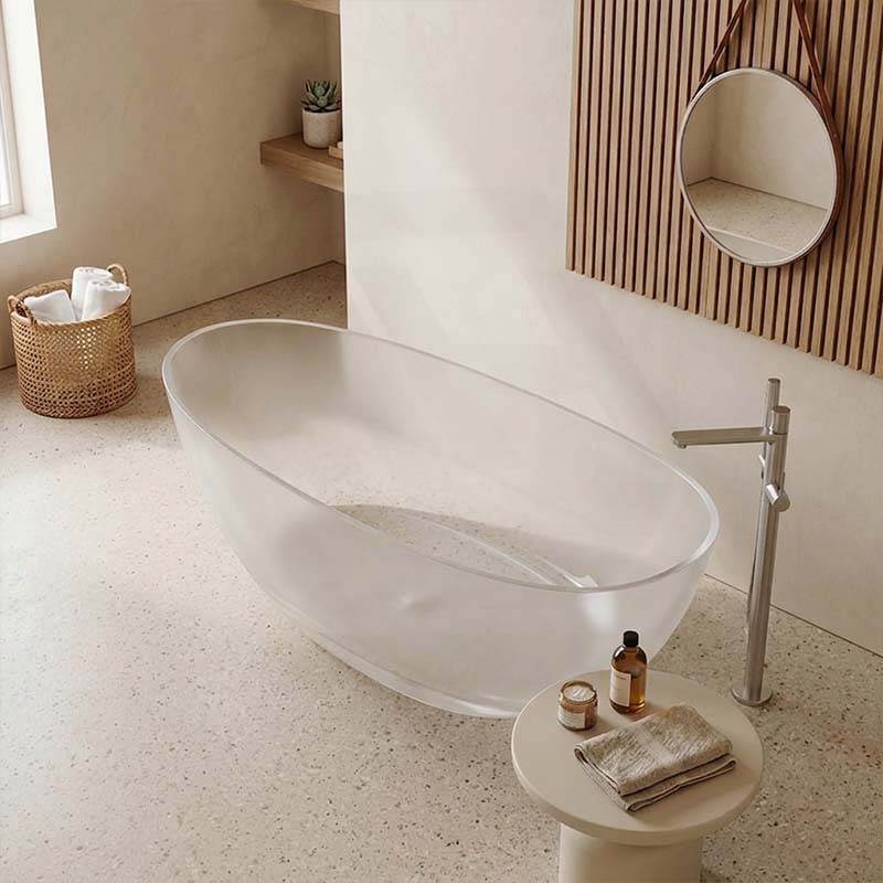 Petii Transparent Egg Shape Freestanding Bathtub NO Overflow 1500x760x540/1700x850x550mm - Custom Colours