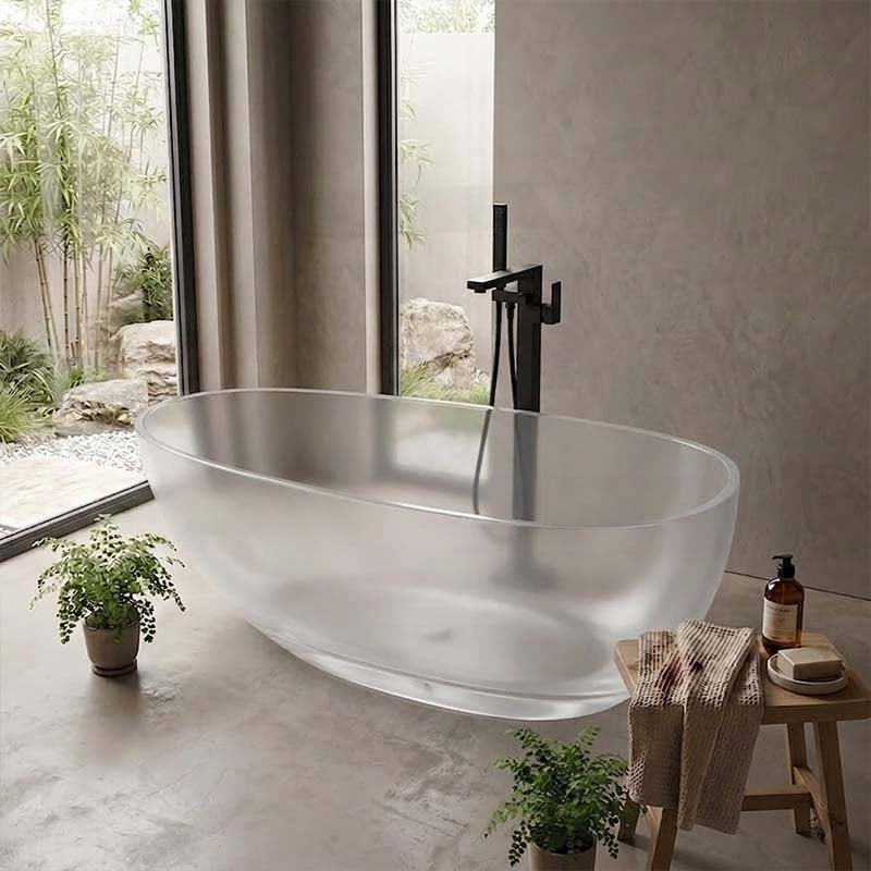 Petii Transparent Egg Shape Freestanding Bathtub NO Overflow 1500x760x540/1700x850x550mm - Custom Colours