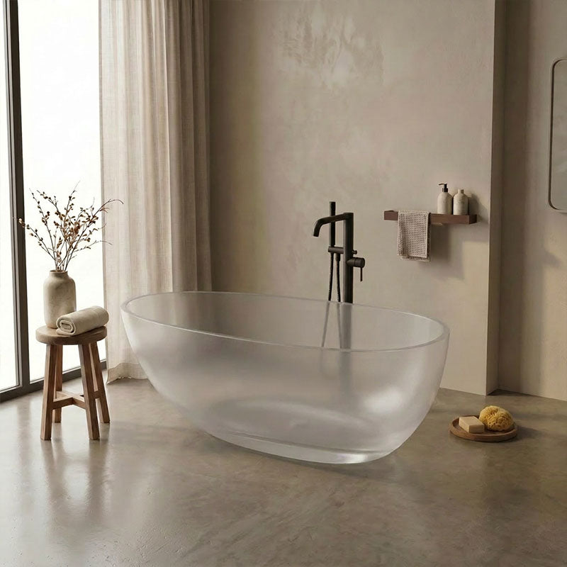 Petii Transparent Egg Shape Freestanding Bathtub NO Overflow 1500x760x540/1700x850x550mm - Custom Colours
