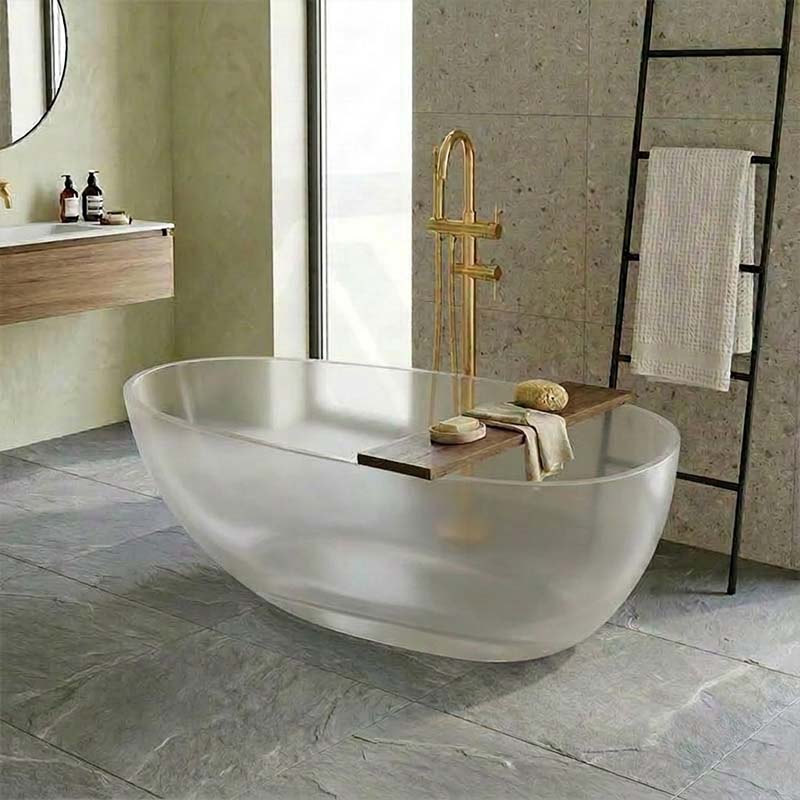 Petii Transparent Egg Shape Freestanding Bathtub NO Overflow 1500x760x540/1700x850x550mm - Custom Colours
